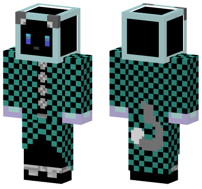 Tanjiro Galaxy Cat Minecraft Bedrock skin