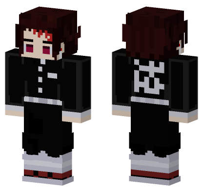 Tanjiro Hinokami Solar Breath Minecraft Bedrock skin