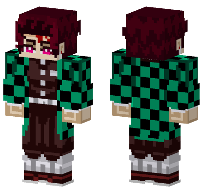 Tanjiro Infinit Castle Skin Minecraft Bedrock skin
