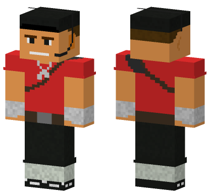 TF2 Scout Minecraft Bedrock skin