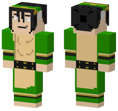 The Blind Bandit Toph Minecraft Bedrock skin