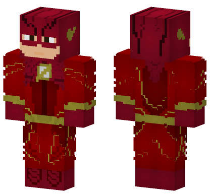 The Flash AI Generated Suit Minecraft Bedrock skin