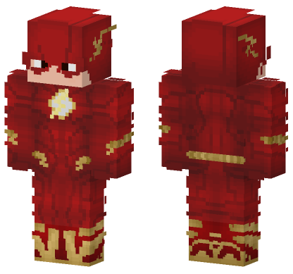 The Flash Costume Minecraft Bedrock skin