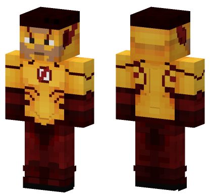 The Flash CW Kid Flash Minecraft Bedrock skin