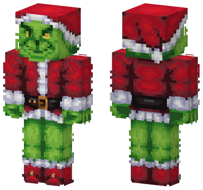 The Grinch Christmas Skin Minecraft Bedrock skin