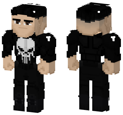 The Punisher Minecraft Bedrock skin