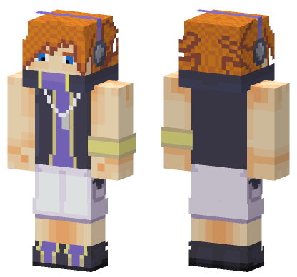 The World Ends With You Neku Minecraft Bedrock skin