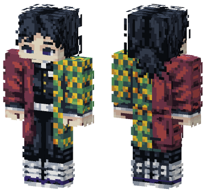Tomioka Giyu Demon Slayer Minecraft Bedrock skin
