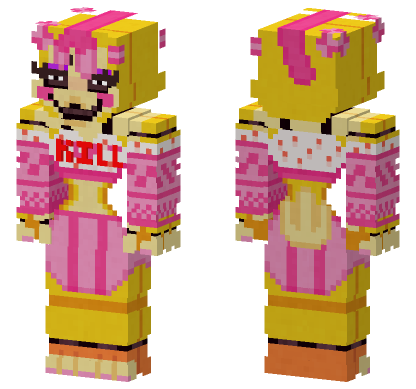 Toy Chica FNAF 2 Movie Edit Minecraft Bedrock skin