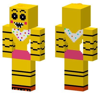 Toy Chica The Chicken Beakless Minecraft Bedrock skin