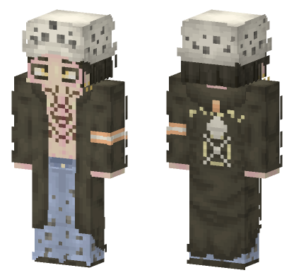 Trafalgar D Water Law One Piece Minecraft Bedrock skin