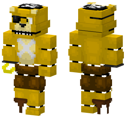 Treasure Foxy Roblox Fredbear Minecraft Bedrock skin