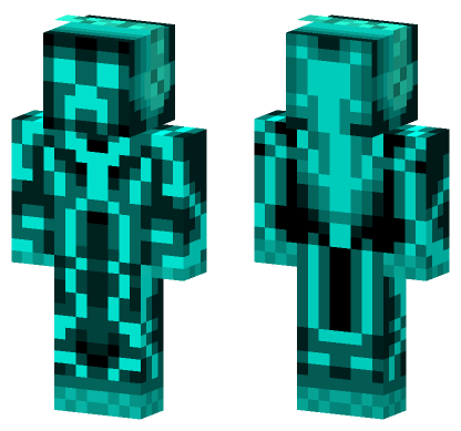 Turquoise Creeper Minecraft Bedrock skin