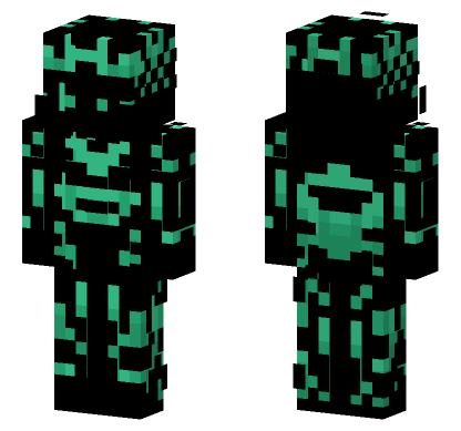 Turquoise Robot Skin Minecraft Bedrock skin