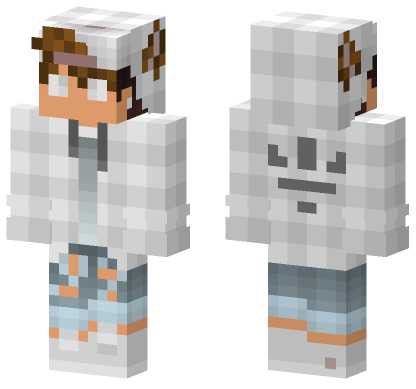 Tyrad White Outfit Minecraft Bedrock skin