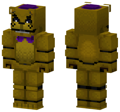 UCN Fredbear Minecraft Bedrock skin