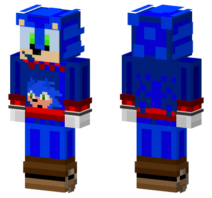 Ugly Sonic Sweater Minecraft Bedrock skin