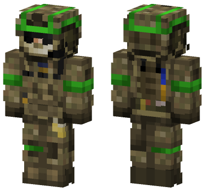Ukrainian Army Soldier Minecraft Bedrock skin