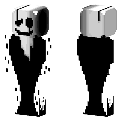 Undertale Gaster Skin Minecraft Bedrock skin