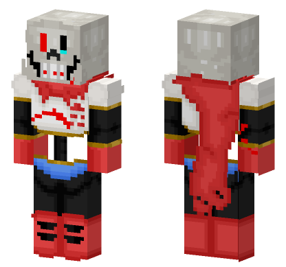 Undertale Papyrus Harf Exe Minecraft Bedrock skin