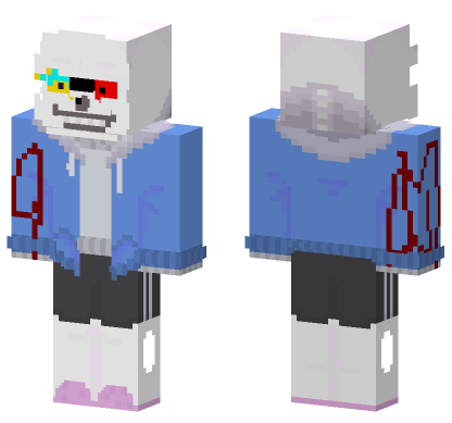 Undertale Sans Harf EXE Minecraft Bedrock skin