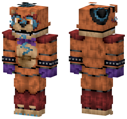 Upgraded Glamrock Freddy Minecraft Bedrock skin
