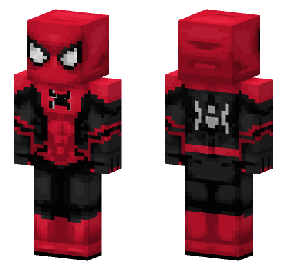 Upgraded Suit Spider-Man Minecraft Bedrock skin