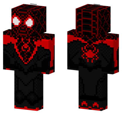 Upgraded Suit Spider-Man 2 Minecraft Bedrock skin
