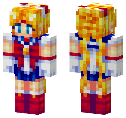 Usagi Tsukino Minecraft Bedrock skin