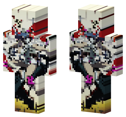Valentine Pixel Art Skullgirls Minecraft Bedrock skin