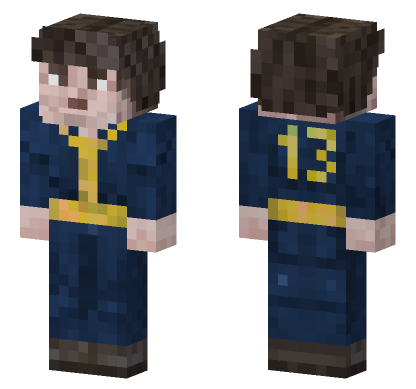 Vault Dweller 13 Minecraft Bedrock skin