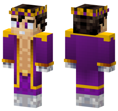 Vegetta777 Purple Outfit Minecraft Bedrock skin