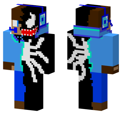 Venom Gamer Skin Minecraft Bedrock skin