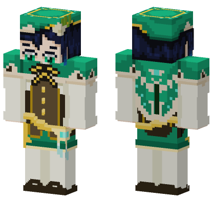 Venti Genshin Impact Minecraft Bedrock skin