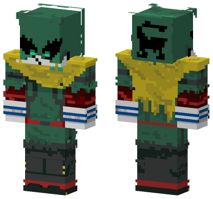 Vigilante Deku With Mask Minecraft Bedrock skin