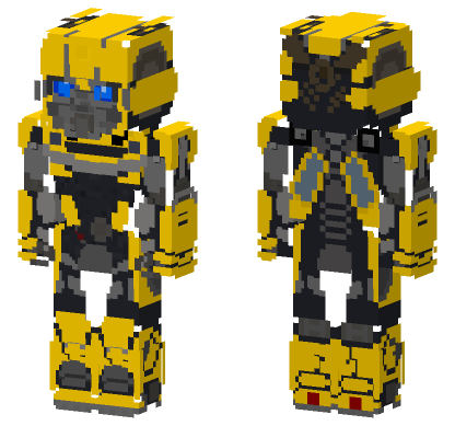 Vintage Camaro Bumblebee Transformers Minecraft Bedrock skin