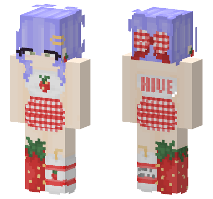 Violet Strawberry Hive Skin Minecraft Bedrock skin