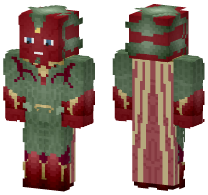 Vision Avengers Age Ultron Minecraft Bedrock skin