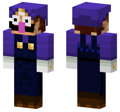 Waluigi Minecraft Bedrock skin