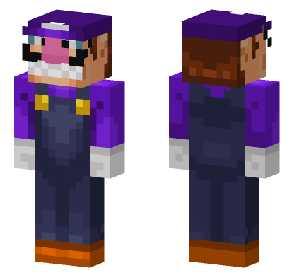 Waluigi Skin Minecraft Bedrock skin
