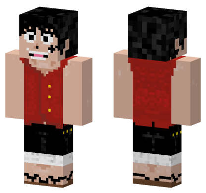 Water 7 Luffy Minecraft Bedrock skin