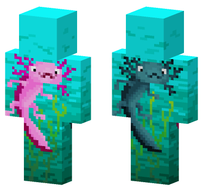 We Have Axolotls Bedrock Minecraft Bedrock skin