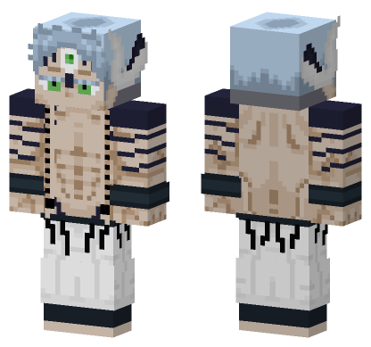 White and Blue Warrior Minecraft Bedrock skin