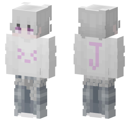 White Cat Girl Minecraft Bedrock skin