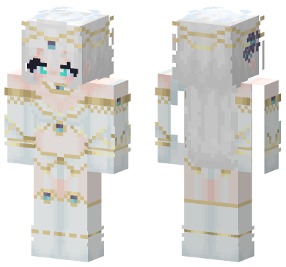 White Goddess Dress Minecraft Bedrock skin