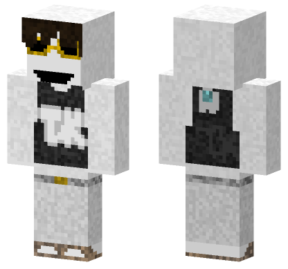 White Hood Edition Vest Minecraft Bedrock skin