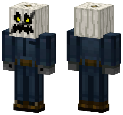 White Pumpkin Angry Minecraft Bedrock skin
