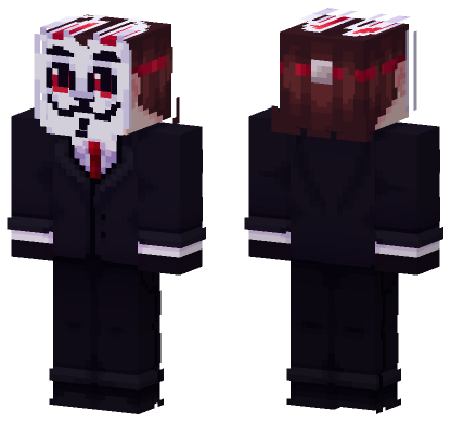 White Rabbit Masked Figure Minecraft Bedrock skin
