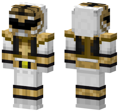 White Ranger Suit Minecraft Bedrock skin