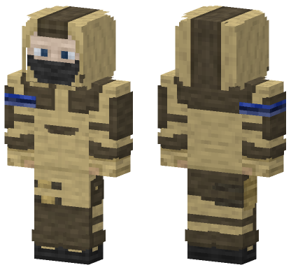 White Wolf Arena Breakout Uniform Minecraft Bedrock skin